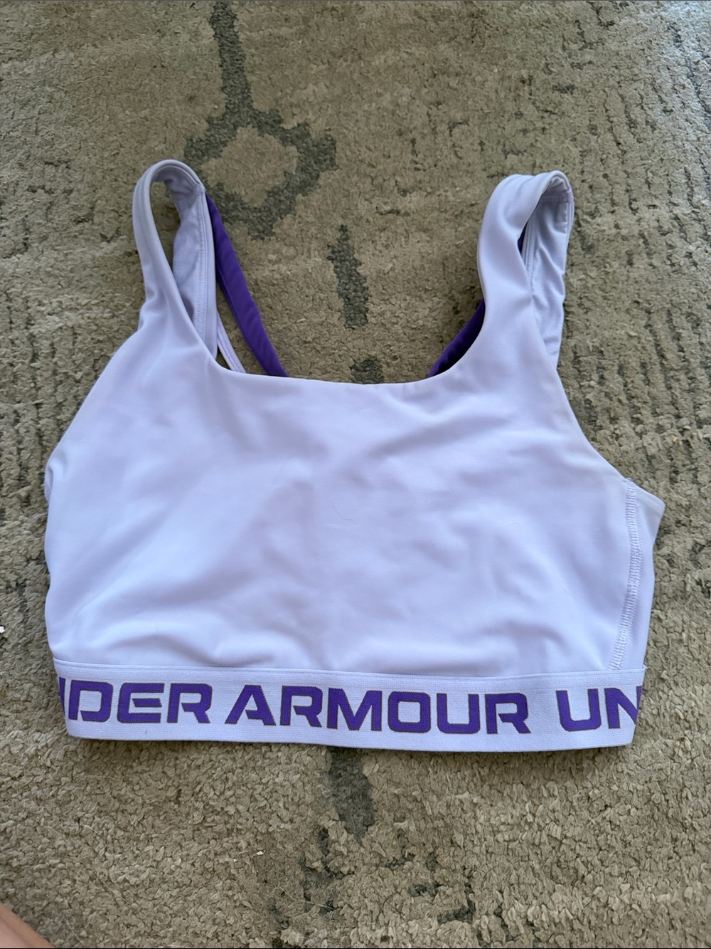 Under Armour Lavender Sports Bra with Purple Accents